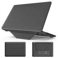 HKM-956371 Pink PU Kickstand Cover Compatible with MacBook Pro 13 (A2338 M1/M2, A2289, A2251, A2159, A1989, A1706, A1708)