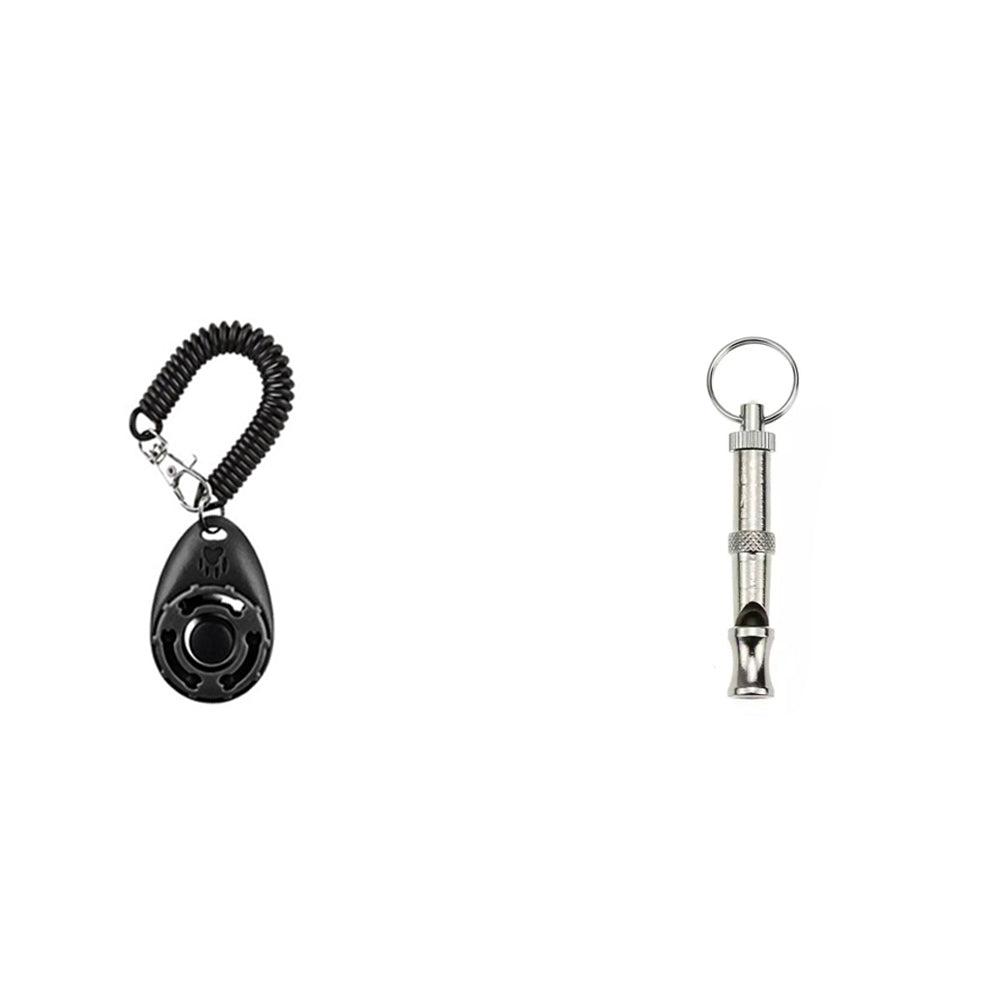 HKM-9564349 Interactive Dog Training Accessories Set with Clicker, Whistle, Frisbees, and Balls