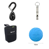 HKM-9564349 Interactive Dog Training Accessories Set with Clicker, Whistle, Frisbees, and Balls