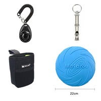 HKM-9564349 Interactive Dog Training Accessories Set with Clicker, Whistle, Frisbees, and Balls