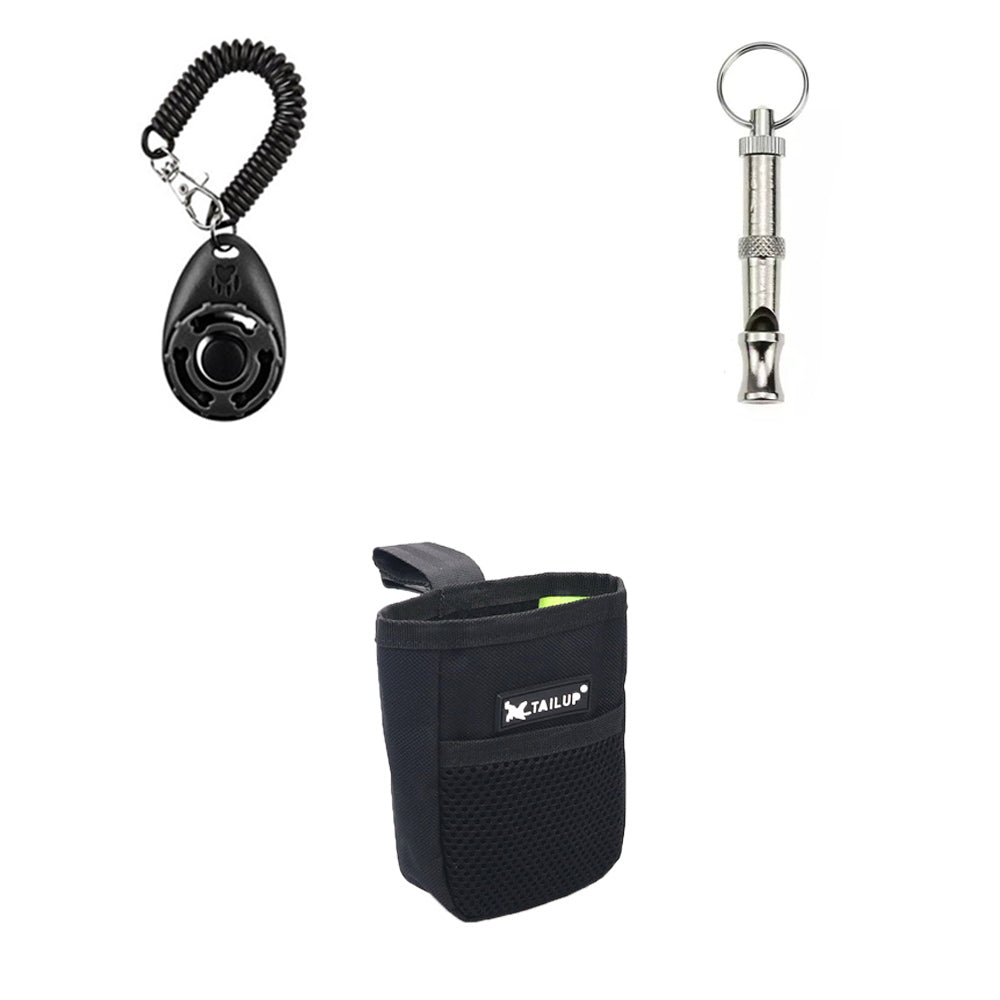 HKM-9564349 Interactive Dog Training Accessories Set with Clicker, Whistle, Frisbees, and Balls