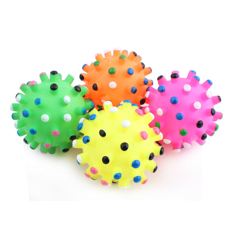 HKM-956435 Pet Sounding Vinyl Thorn Ball Bite Resistant Toy