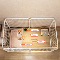 HKM-9565117 Wrought Iron Pet Fence for Small to Medium Dogs – Indoor Isolation Gate and Guardrail for Safety