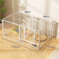 HKM-9565117 Wrought Iron Pet Fence for Small to Medium Dogs – Indoor Isolation Gate and Guardrail for Safety