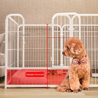 HKM-9565117 Wrought Iron Pet Fence for Small to Medium Dogs – Indoor Isolation Gate and Guardrail for Safety