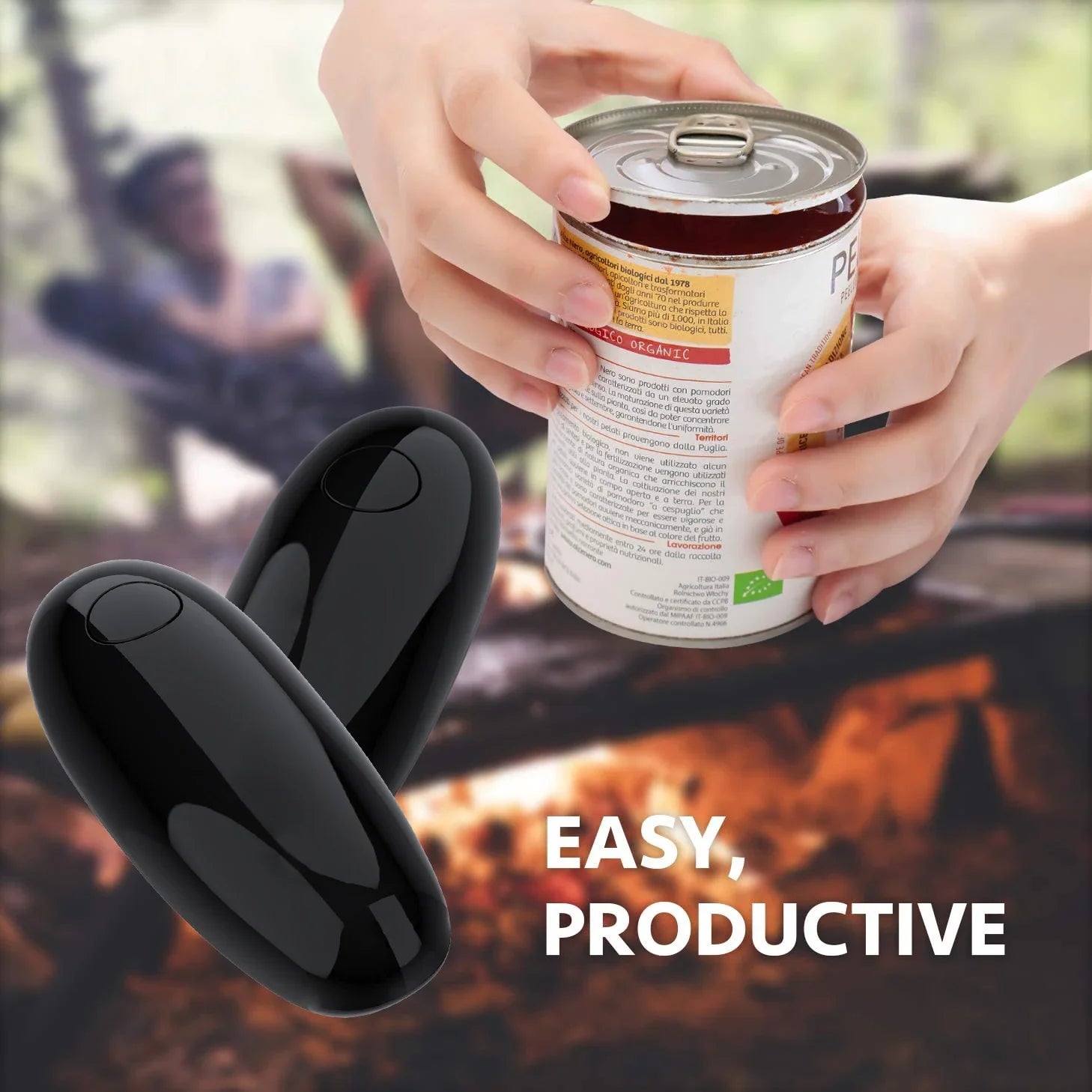 HKM-956563 One Touch Automatic Electric Can and Jar Opener - Hands-Free Kitchen Gadget