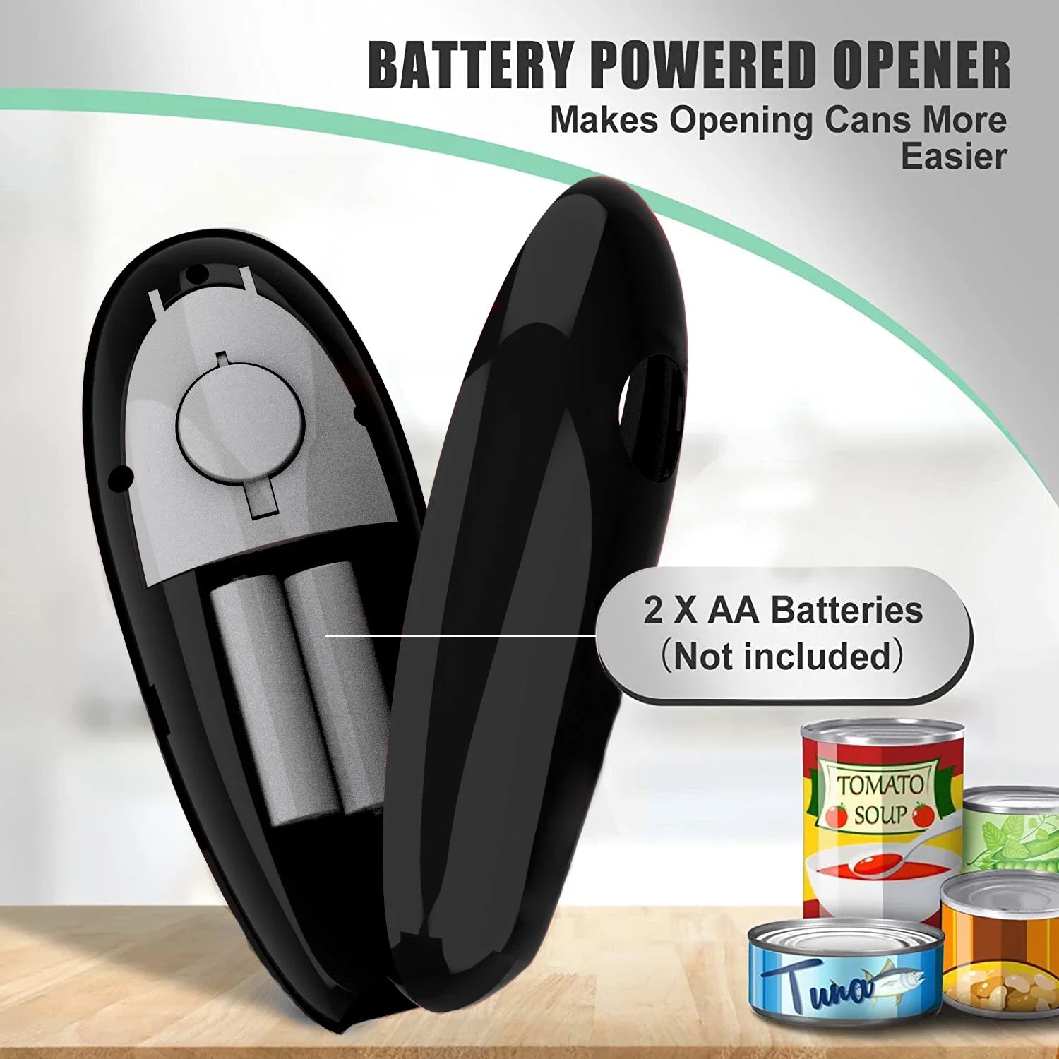 HKM-956563 One Touch Automatic Electric Can and Jar Opener - Hands-Free Kitchen Gadget
