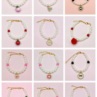 HKM-9566141 Charming Pet Necklace Collection with Bells and Pearl Accents for Cats - Multiple Colors and Designs Available