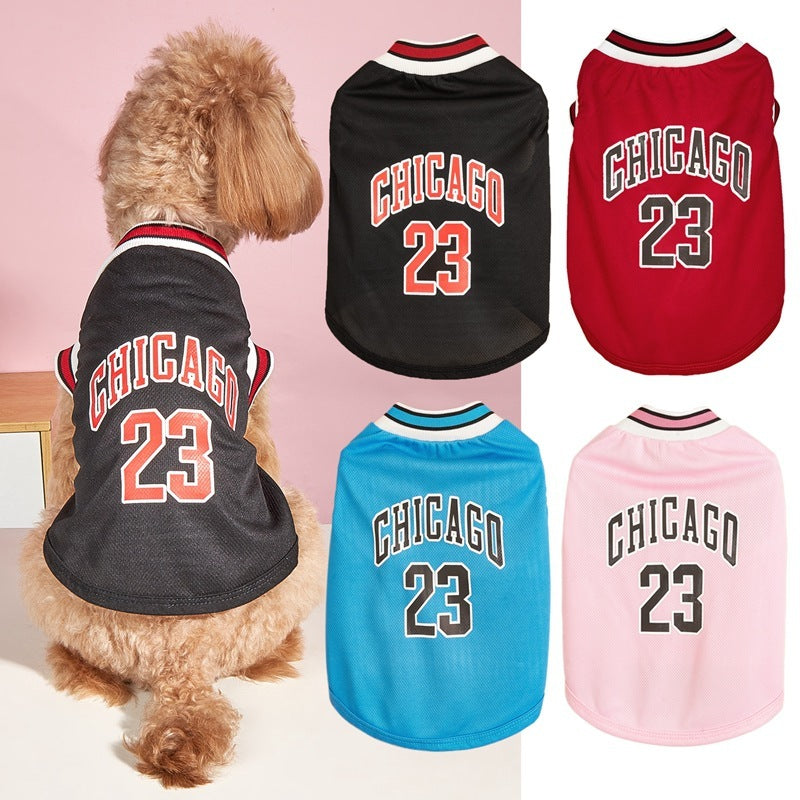 HKM-956627 Casual Mesh Basketball Vest for Dogs in Multiple Sizes