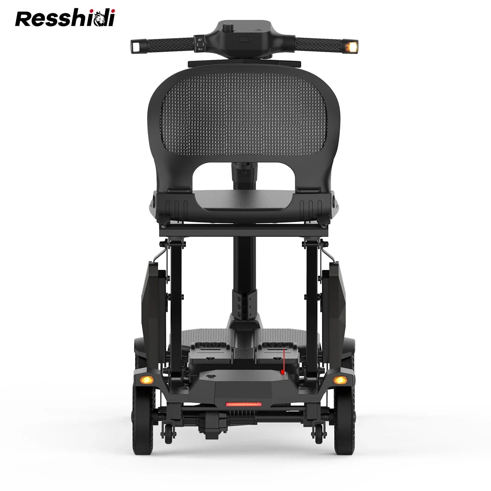 HKM-956691 4 Wheel Electric Mobility Scooter with 150kg Capacity, 250W Brushless Motor, Fully Automatic Folding, Waterproof Design