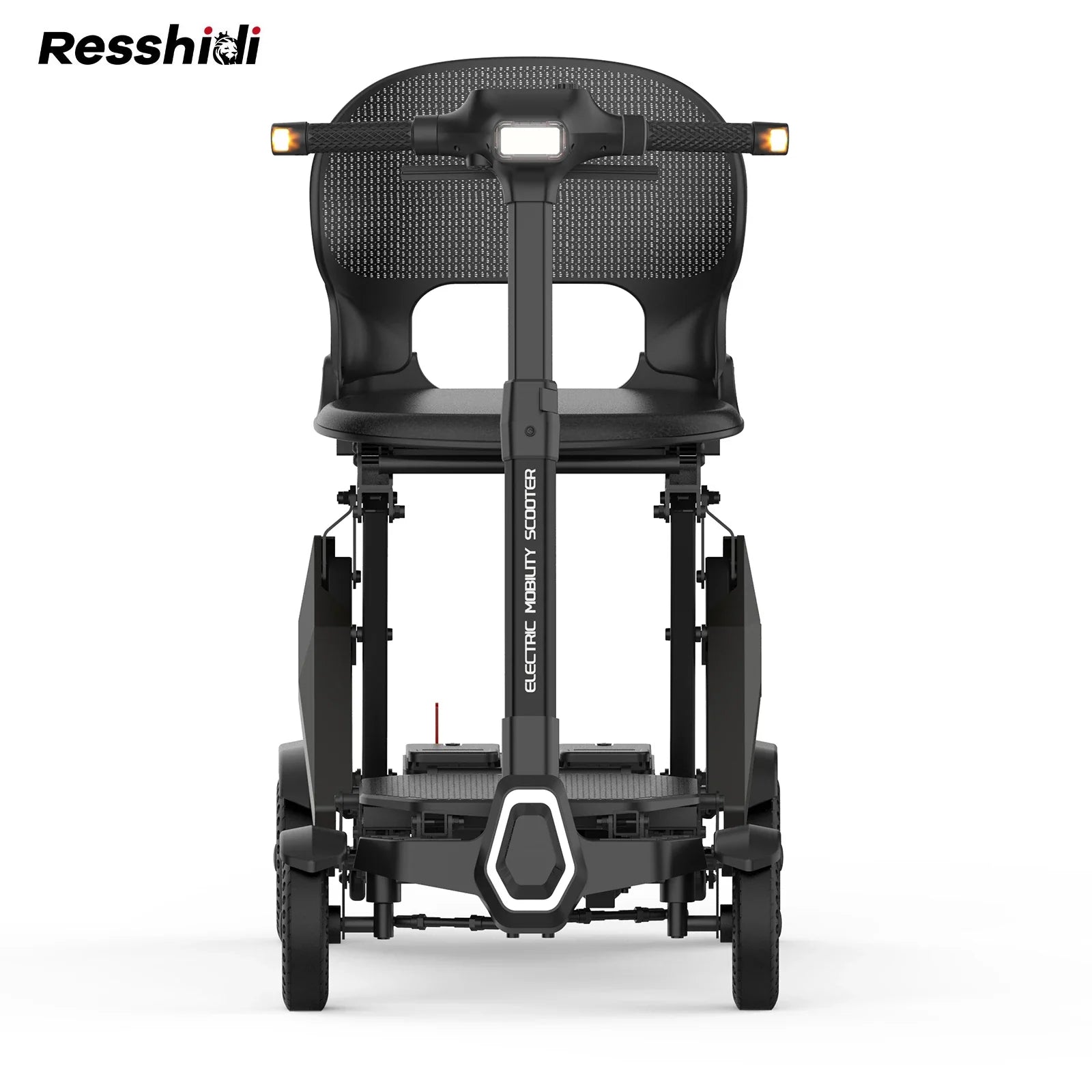 HKM-956691 4 Wheel Electric Mobility Scooter with 150kg Capacity, 250W Brushless Motor, Fully Automatic Folding, Waterproof Design