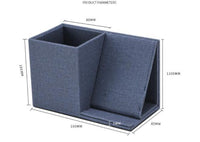HKM-956691 Multifunctional Wireless Charging Pen Holder - Desk Organizer & Storage Box in Gray, Blue, and Black