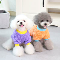 HKM-9567933 Winter Warm Two-Legged Sweatshirt for Small Dogs, Casual Cotton, Bichon & Pomeranian Styles Available