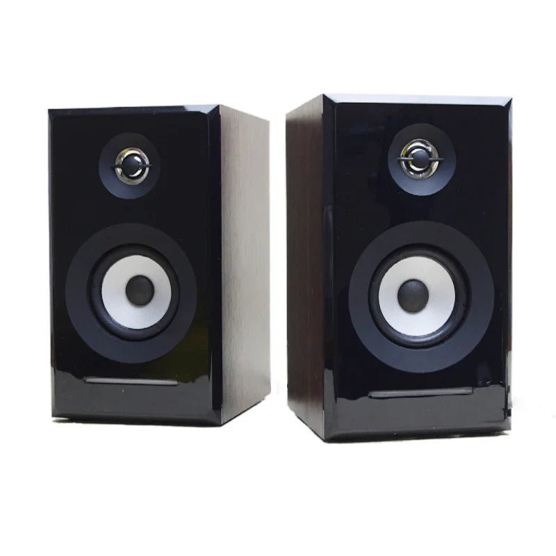 HKM-956819 Classic Wooden 2.0 Bookshelf Speakers with Hi-Fi Stereo Sound and Bluetooth Connectivity