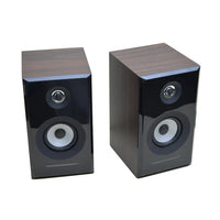 HKM-956819 Classic Wooden 2.0 Bookshelf Speakers with Hi-Fi Stereo Sound and Bluetooth Connectivity