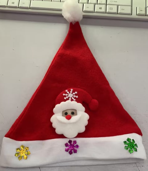 HKM-9568317 Christmas Holiday Hat for Small, Medium, and Large Dogs and Cats - Polyester, Solid Color