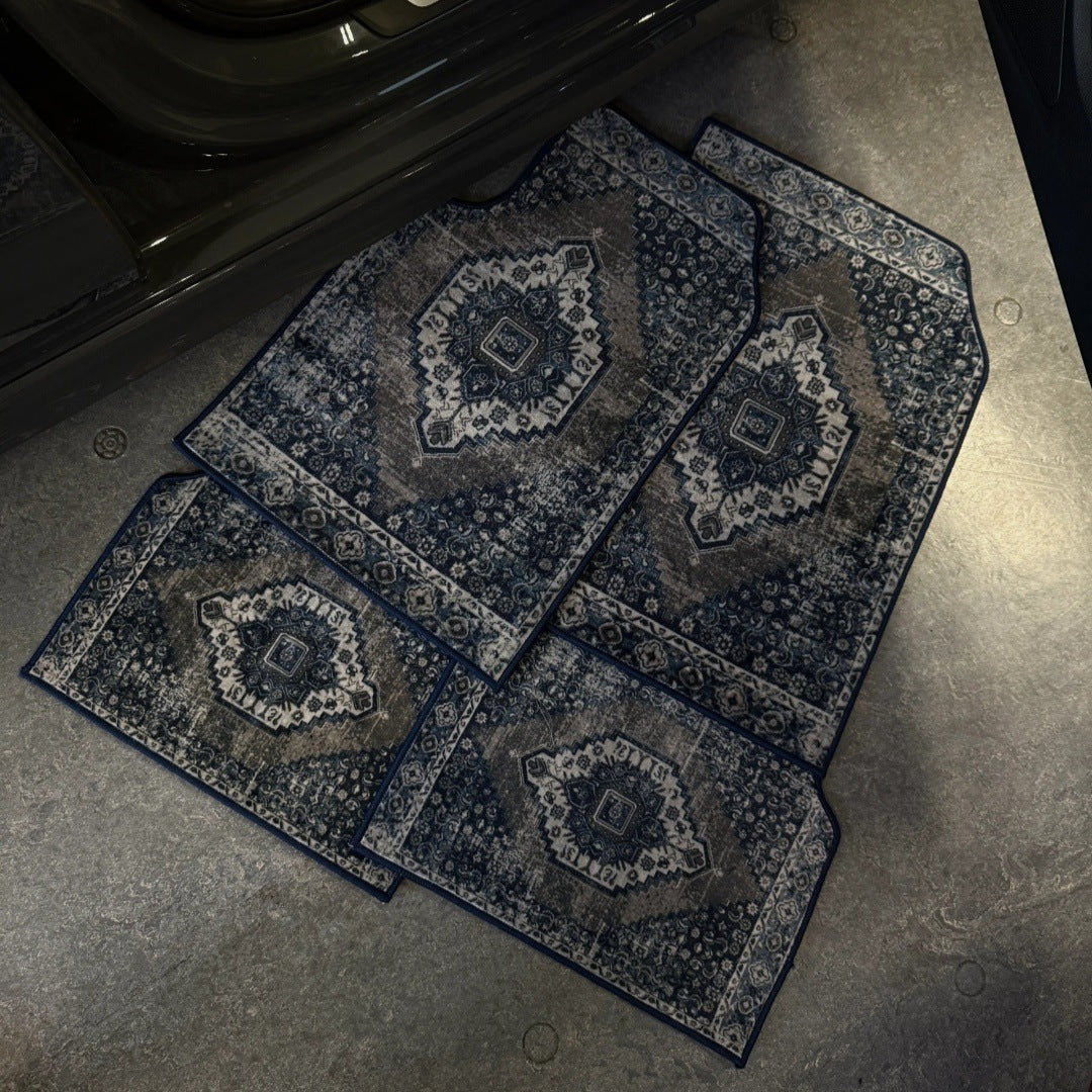 HKM-956883 Bohemian Retro Ethnic Style Stain-Resistant and Wear-Resistant Car Foot Mat - Multiple Colors Available