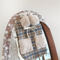 HKM-9569085 Winter Sleeveless Cat Vest - Blue Plaid & Pink Plaid, Various Sizes Available
