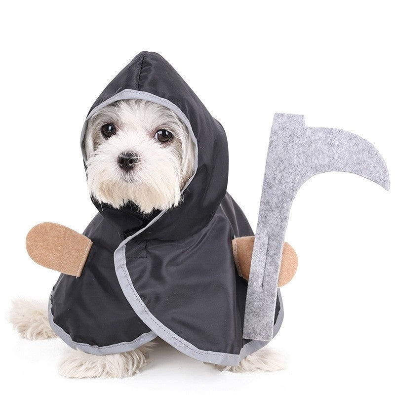 HKM-9569853 Black Cat Dress Up Cloak for Pets - Polyester Casual Style Apparel