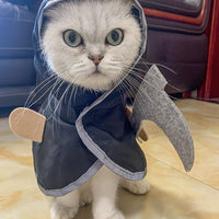 HKM-9569853 Black Cat Dress Up Cloak for Pets - Polyester Casual Style Apparel