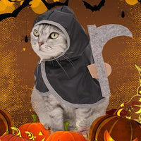 HKM-9569853 Black Cat Dress Up Cloak for Pets - Polyester Casual Style Apparel