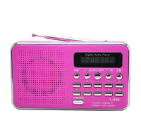 HKM-957011 Compact MP3 Player with FM Radio and USB Support - Ideal for Seniors - Available in White, Pink, Red, and Blue