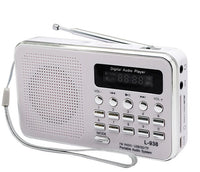 HKM-957011 Compact MP3 Player with FM Radio and USB Support - Ideal for Seniors - Available in White, Pink, Red, and Blue