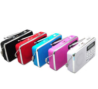 HKM-957011 Compact MP3 Player with FM Radio and USB Support - Ideal for Seniors - Available in White, Pink, Red, and Blue