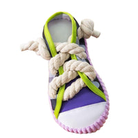 HKM-9570877 Dog Toy Cotton Rope Shoe Slippers with Squeaker and Bell for Teething and Interactive Play