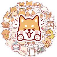 HKM-957139 Cute Dog Graffiti Stickers - 50 Adhesive PVC Cartoon Designs