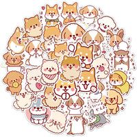 HKM-957139 Cute Dog Graffiti Stickers - 50 Adhesive PVC Cartoon Designs