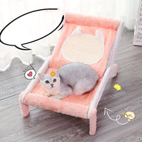 HKM-9572541 Compact Cat Climbing Frame - Foldable, Adjustable Recliner for Cozy Spaces