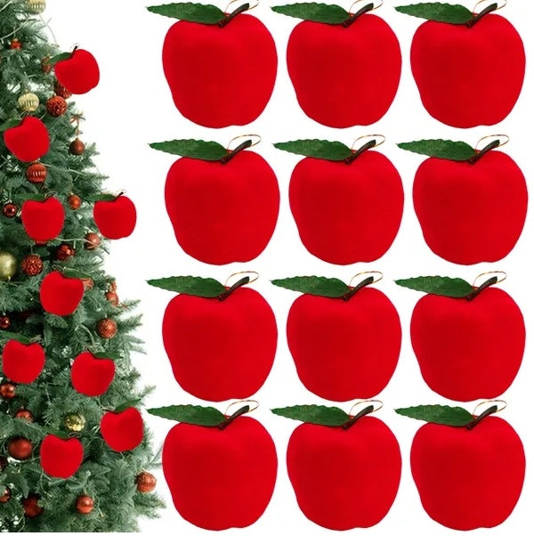 HKM-957267 12pcs Red Foam Christmas Ball Ornaments for Holiday Tree Decorations, 2.1 Inch