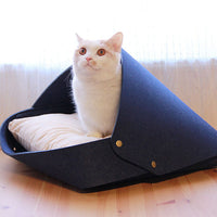 HKM-9573309 Detachable Lock Felt Socket in Navy Blue, Coral Gray, and Beige Camel, Size 50*48*33CM