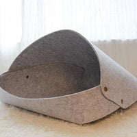 HKM-9573309 Detachable Lock Felt Socket in Navy Blue, Coral Gray, and Beige Camel, Size 50*48*33CM