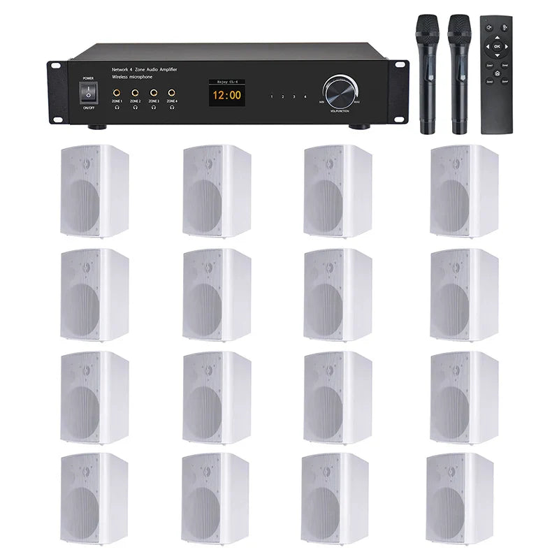HKM-957331 4 Zone PA Matrix Audio Mixer Amplifier for Public Address Systems
