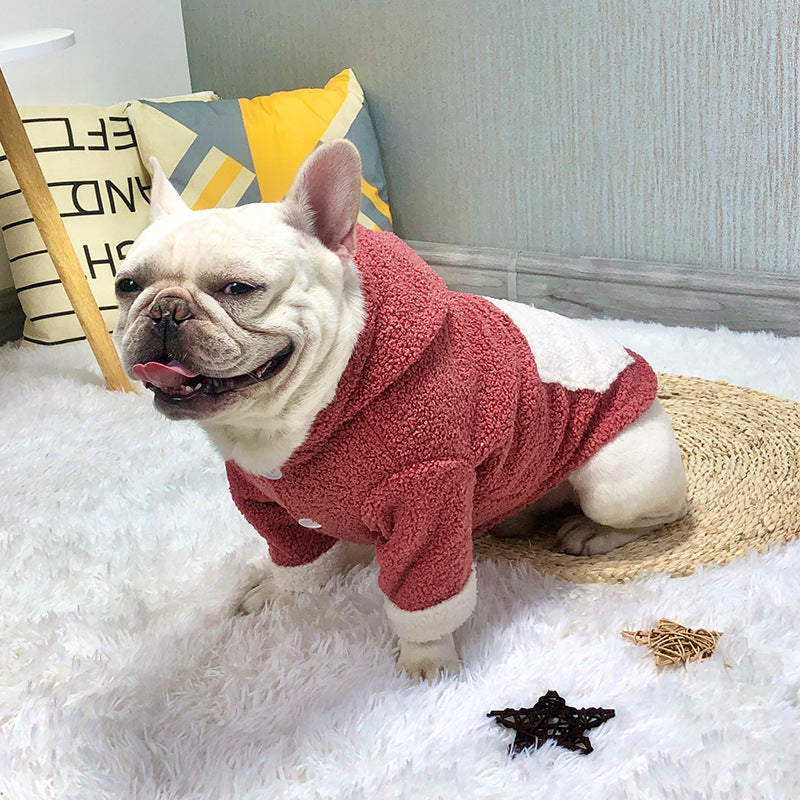 HKM-9573693 Cozy Coral Fleece Dog Clothes for Warmth and Comfort - Sizes M to 4XL