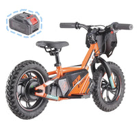 HKM-957395 16-Inch Lithium Battery Electric Kids Bike with No Pedal, Aluminum Alloy Frame, 250W Motor, Disc/Drum Brake System, 50 kg Load Capacity