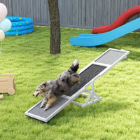 HKM-9574077 Wooden Dog Agility Seesaw for Training and Exercise, Weather-Resistant, Suitable for Dogs Up to 88 lbs, 83 L x 16 W x 14 H Inch