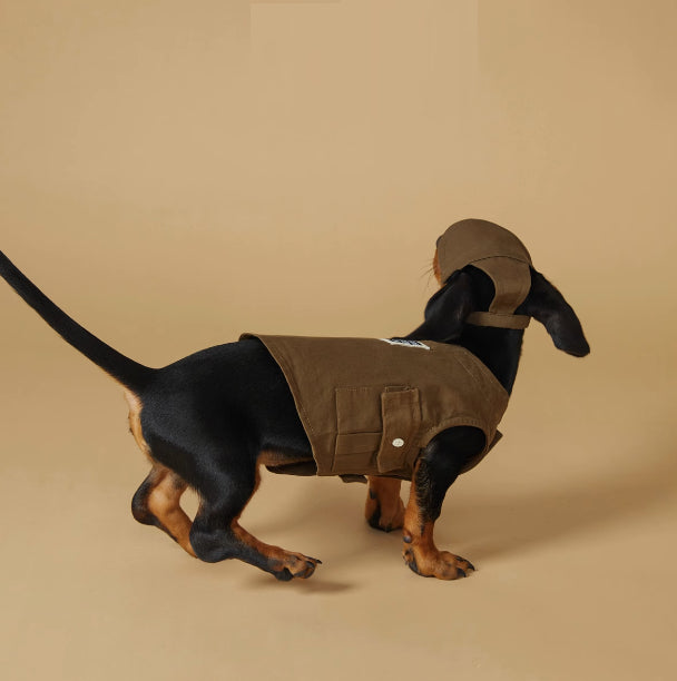 HKM-9574333 Casual Pet Vest for Spring and Summer – Lightweight, Stain-Resistant Outdoor Clothing in Army Green and Beige