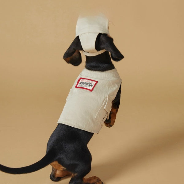 HKM-9574333 Casual Pet Vest for Spring and Summer – Lightweight, Stain-Resistant Outdoor Clothing in Army Green and Beige