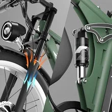 HKM-957523 52V Electric Fat Tire Bike with 2000W Dual Motor, 22.4Ah Lithium Battery, Full Suspension and 7-Speed Gears