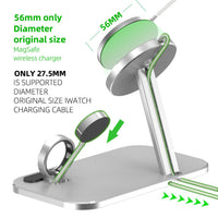 HKM-957523 Alloy Charging Stand for Smartwatches and Data Cables - Desktop Storage Base