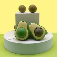 HKM-9576509 Avocado Shaped Catnip Ball Toy for Teeth Cleaning and Interactive Play