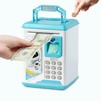 HKM-957651 Electronic Fingerprint Piggy Bank Toy for Kids - Safe Box Banking Fun