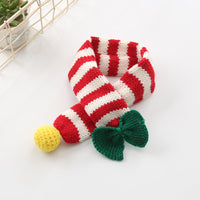 HKM-9576637 Warm Handmade Woolen Scarf for Dogs - Stylish and Cozy, Available in Red and Green