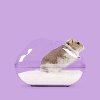 HKM-9576893 Dual-Purpose Cloud-Shaped Hamster Bathtub with Splash-Proof Design and Transparent View
