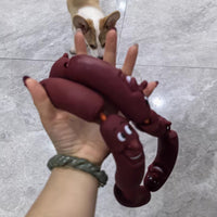 HKM-9578813 Thick Dog Traction Chain with Funny Sausage Design for Small and Medium Pets