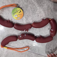 HKM-9578813 Thick Dog Traction Chain with Funny Sausage Design for Small and Medium Pets