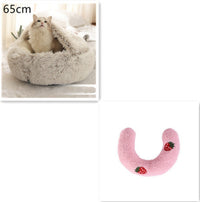 HKM-9579837 Cozy Cocoon Pet Bed for Dogs and Cats, Soft Plush Calming Bed for Relaxation and Joint Support
